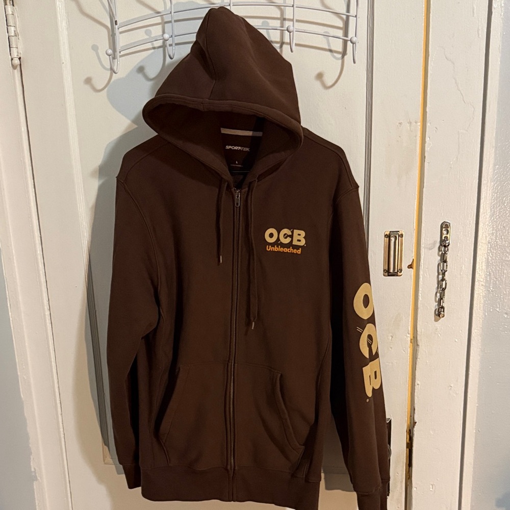 OCB Brown Hoodie with Gold Accents